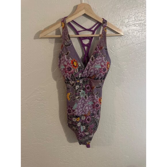 Prana Tulum Colorful One Piece Swimsuit Floral - Picture 3 of 9